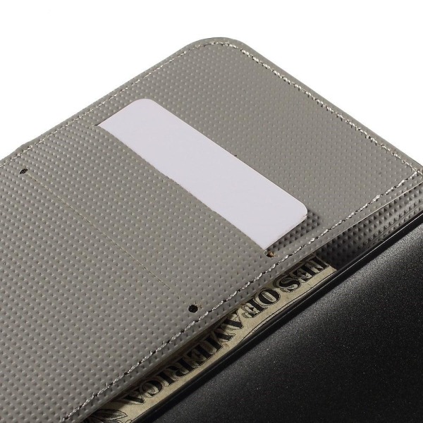 Moberg HTC One M9 Nahkakotelo Korttitaskuilla - Nukkuva Pöllö Multicolor