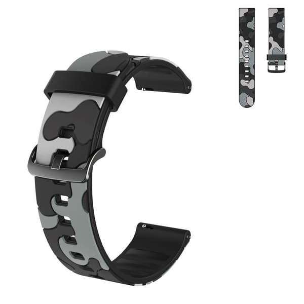 Huawei Watch GT 2e / GT 2 46mm camouflage silikone urrem - Sort Black