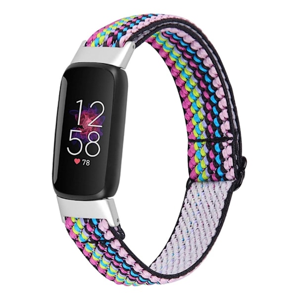 Fitbit Luxe klockarmband i elastisk nylon - Flerfärgat Vävmönster multifärg