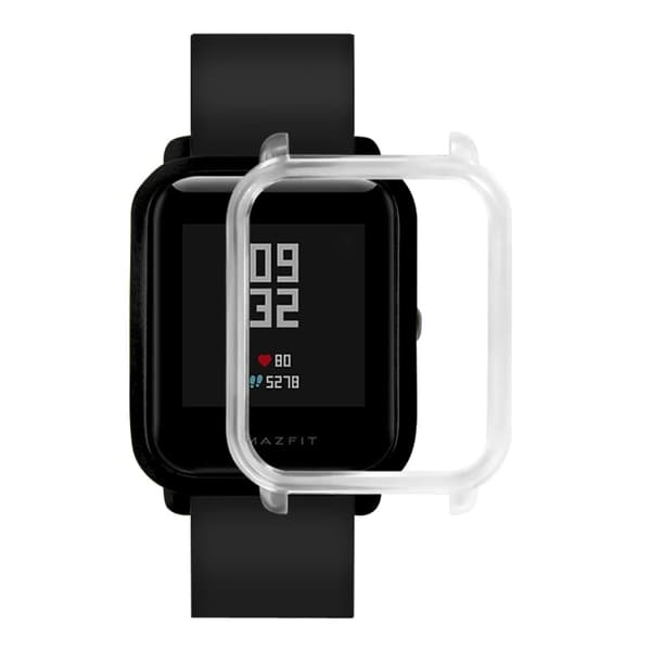 Huami Amazfit Bip / Bip Lite Watch Case Hard Bumpresistent Scratch Resistant Protector Cover - Gennemsigtig Hvid White