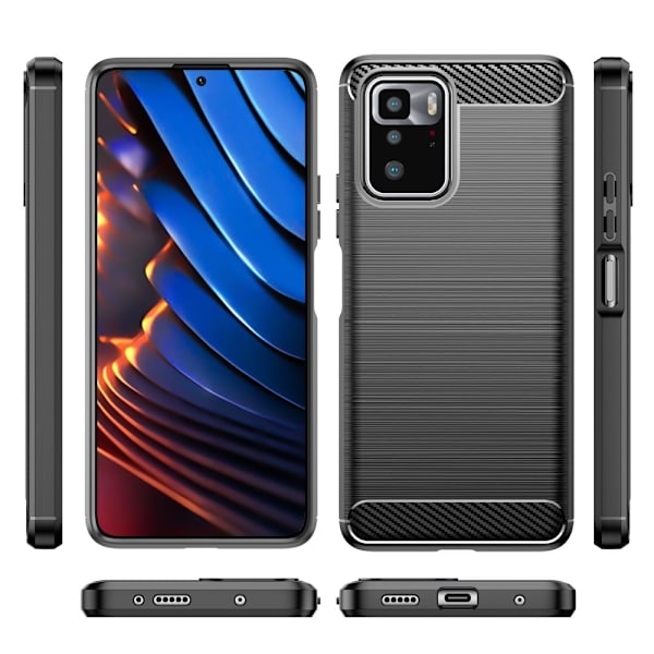 Carbon Flex Etui Xiaomi Poco X3 GT - Svart Black