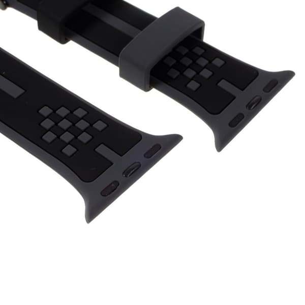 Apple Watch 40mm TGVI'S silicone watch strap - Black Svart