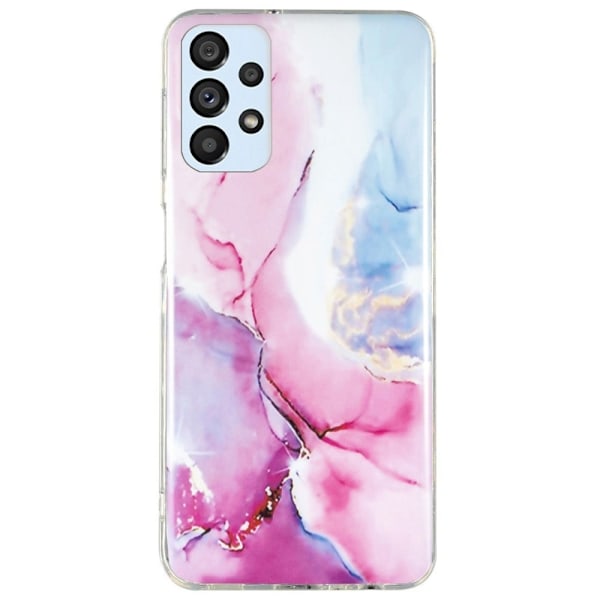 Marmormotiv Samsung Galaxy A33 5G skal - Rosa / Blå multifärg