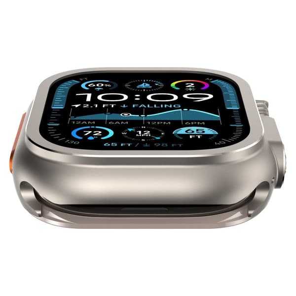 Apple Watch Ultra 2 49mm / Ultra 49mm Skyddsfodral Klockram i legering - Titan Silvergrå