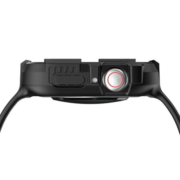 Apple Watch Series 5 44mm raidallinen silikoninen kellonauha - Musta Black