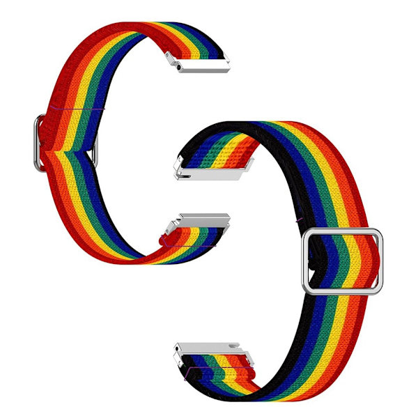 22 mm universal urrem med cool mønster - Regnbue Multicolor