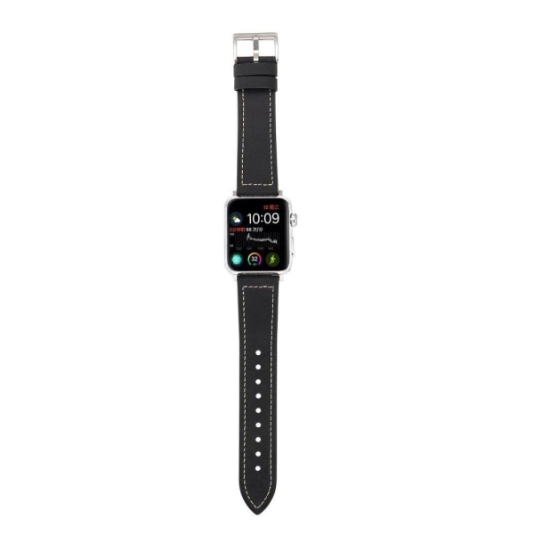 Apple Watch Series 4 44mm leather coated watch band - Black Black