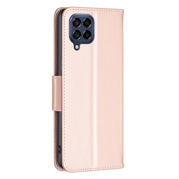 Butterfly läder Samsung Galaxy M53 5G fodral - Rosa Rosa