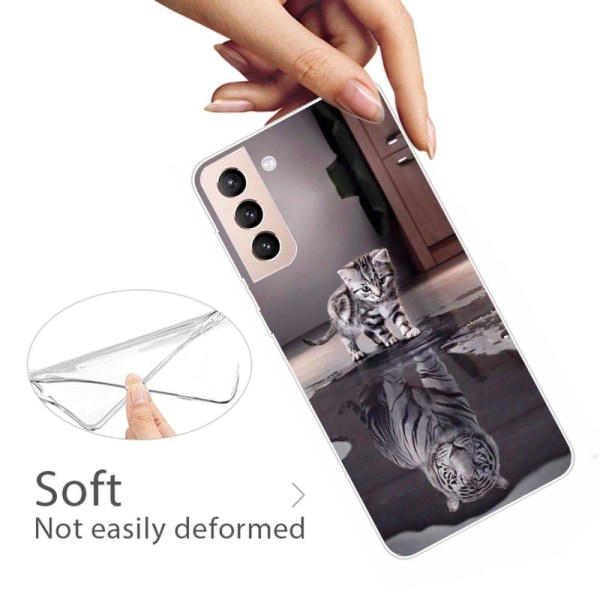 Deco Samsung Galaxy S22 Plus skal - Katt Och Tiger Silvergrå