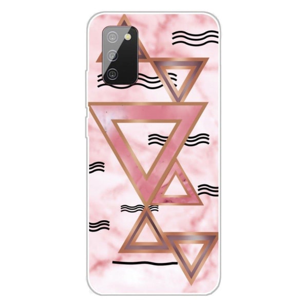 Marble design Samsung Galaxy A02s kotelot - Ruusunvärinen Kolmiot Pink