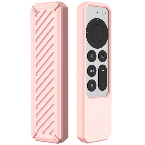 Silikoneovertræk i twill-design til Apple TV 4K (2021) - Lyserød Pink
