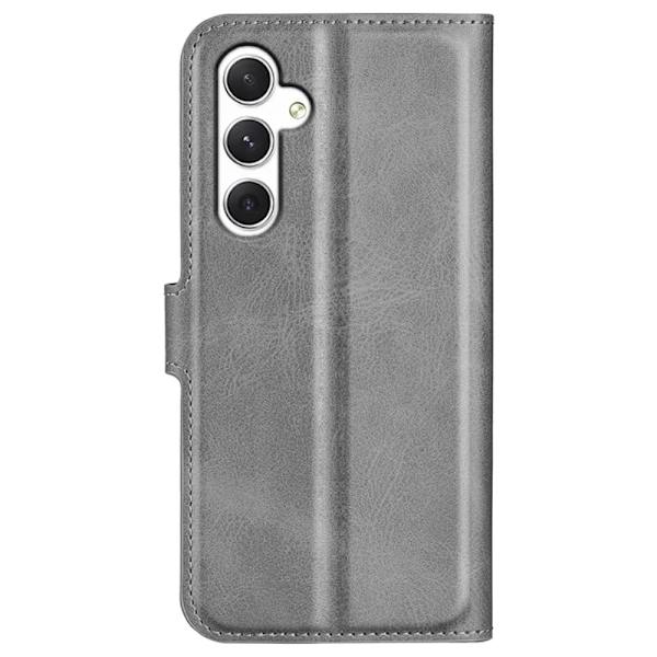Plånboksfodral av hållbart konstläder till Samsung Galaxy S24 Plus - Silver/Grå Silvergrå