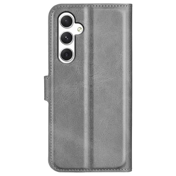 Samsung Galaxy S24 Plus læderetui med pung - Sølv/Grå Silver grey