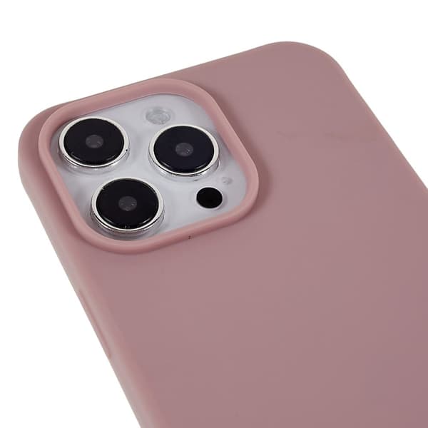 Tynt TPU-deksel med matt finish og justerbar stropp til iPhone 15 Pro - Mørkerosa Pink