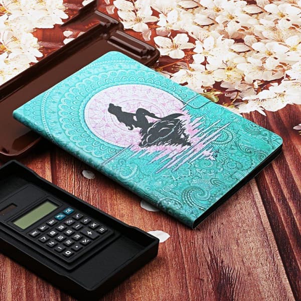Huawei MediaPad M5 Lite 10 mønster læderflip etui - Pige Multicolor