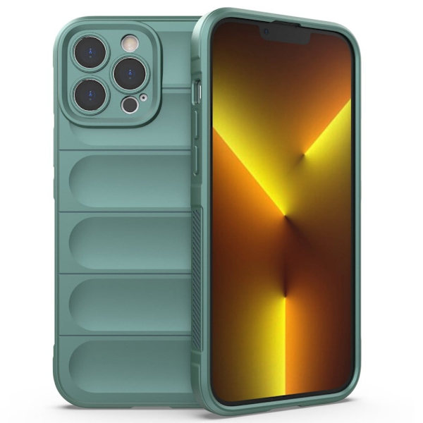 Mjukt greppformat iPhone 13 Pro Max skal - Grön Grön