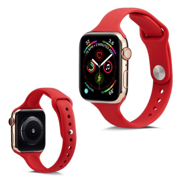 Apple Watch Series 5 40mm simpel silikone Urrem - Vandmelon Rød Red