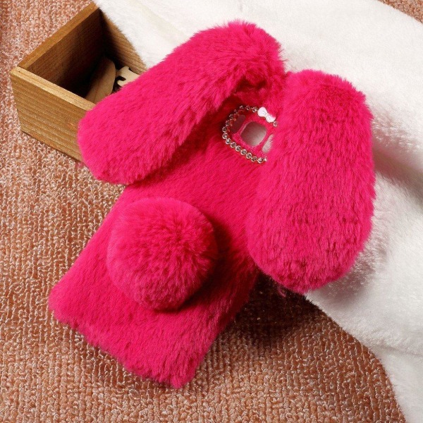 Fluffy Rabbit Samsung Galaxy S8 skal - Rosa Rosa