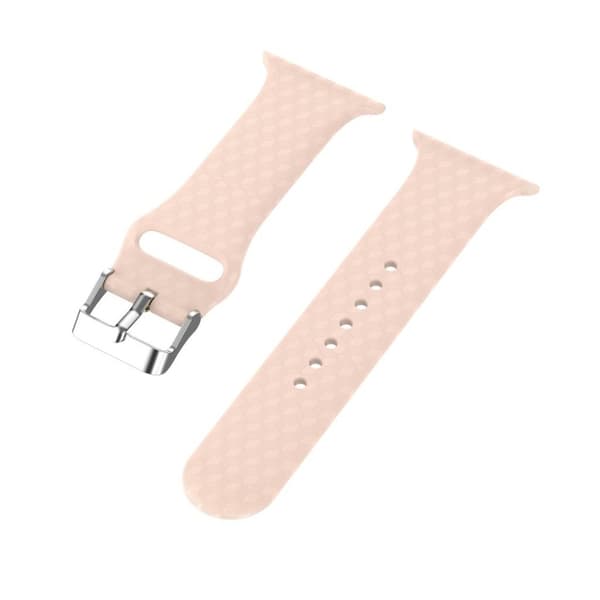 Apple Watch Series 5 44mm 3D rhinestone silicone watch band - Pink Rosa