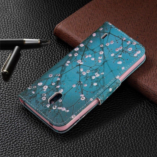 Wonderland Nokia 2.2 etui - Træ med Blomster Blue