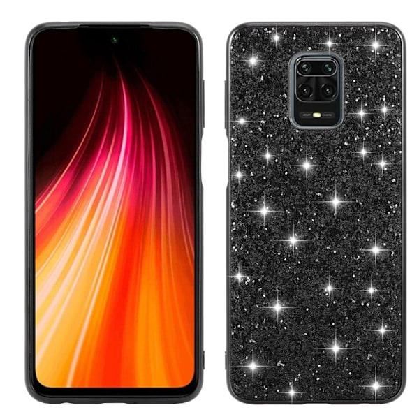 Glitter Xiaomi Redmi Note 9 Pro Max / 9 Pro / 9s Etui - Sort Black