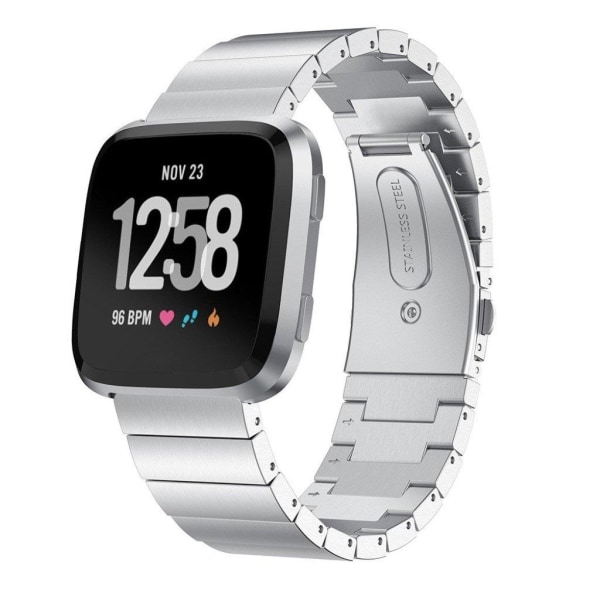 Tyylikäs vaihtoranneke Fitbit Versa-kellolle - Hopea Silver grey