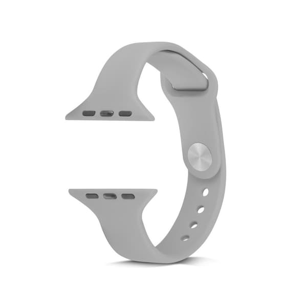 Apple Watch Series 5 40mm kapea silikoninen kellonauha - Harmaa Silver grey