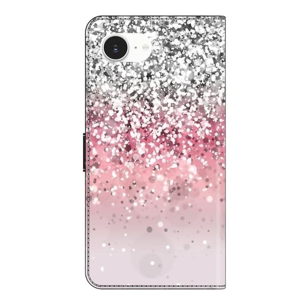 iPhone 16e Kotelo Magneettilukko 3D kuvio nahka lompakko puhelimen kansi - Gradientti Pink
