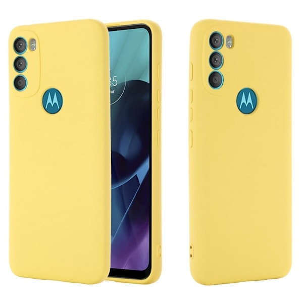 Matta nestesilikoninen kuori Motorola Moto G71 5G - Keltainen Yellow