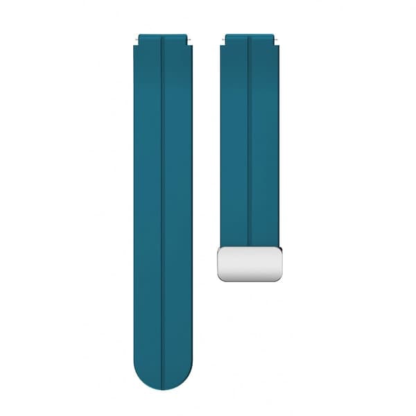 18 mm universal silikonrem med sølvspenne - Cyan Green
