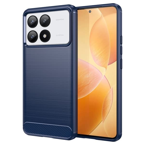 Carbon Flex Xiaomi Redmi K70 / Xiaomi Redmi K70 Pro skal - Blå Blå