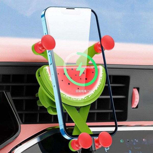 Cool fruit style phone mount holder - Kiwi Green