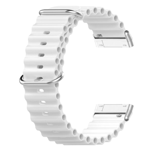 Fitbit Sense 2 / Versa 4 / 3 ocean band style watch strap - Whit Vit