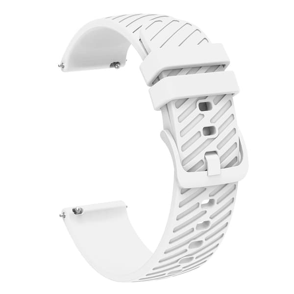18 mm universal silikonrem med texturmönster - Vit Vit