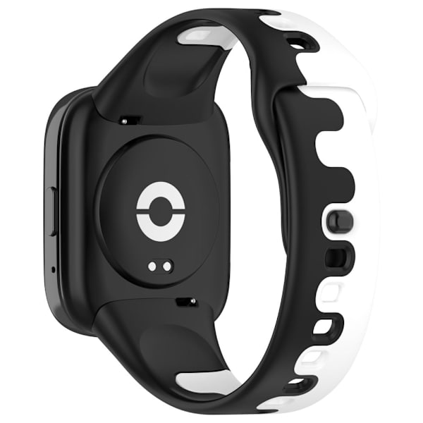 Xiaomi Redmi Watch 3 Active / Lite 3 splejsning farve silikone rem - Sort / Hvid White