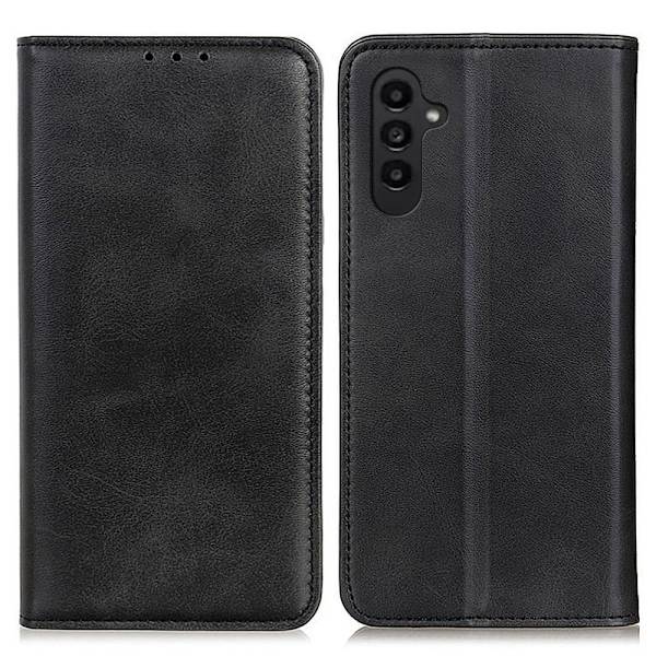 Äkta läder Samsung Galaxy A14 fodral - Svart Svart