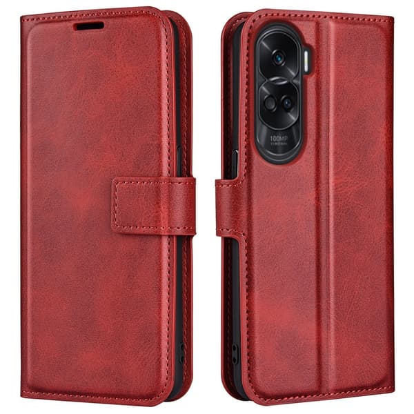 Honor 90 Lite / Honor X50i læderetui med pung - Rød Red
