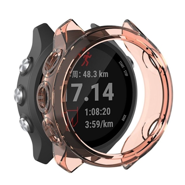 Garmin Forerunner holdbar translucent etui - Transparent Orange Orange