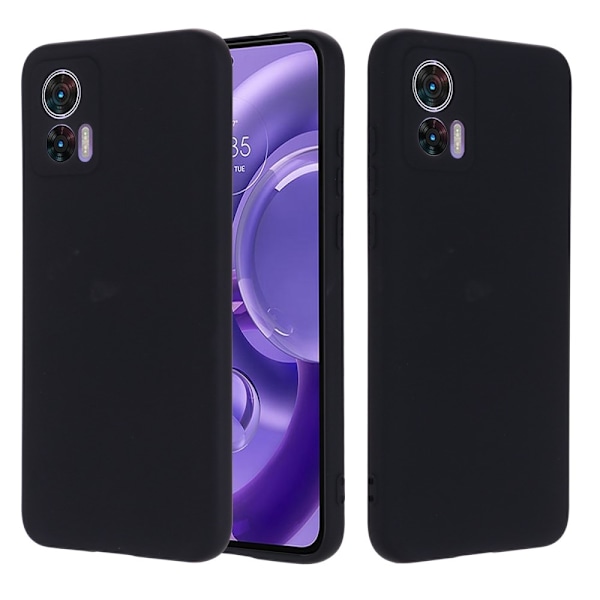 Matte Liquid silikone cover til Motorola Edge 30 Neo - Sort Black