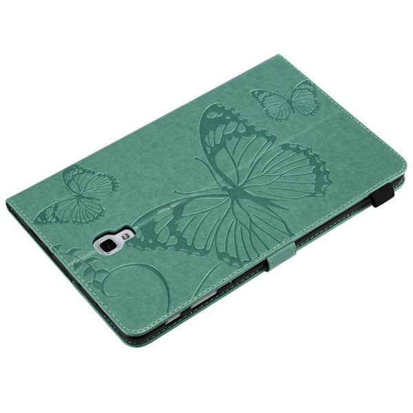 Samsung Galaxy Tab A 10.5 painettu Perhonen nahkainen flip suojakotelo - Sinivihreä Green