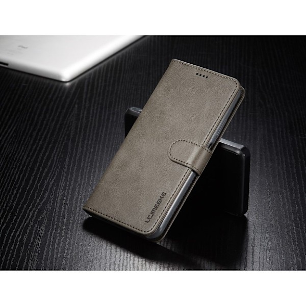 LC.IMEEKE Huawei P40 Lite / Nova 6 SE Flip kotelot - Harmaa Silver grey