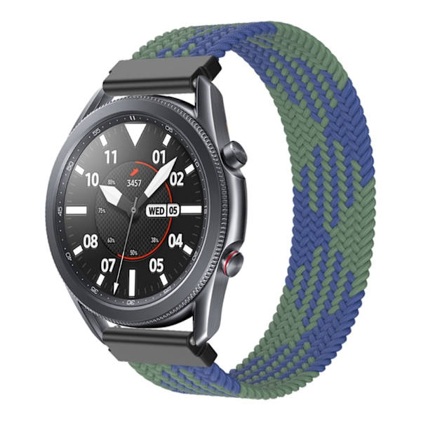 Samsung Galaxy Watch 3 (45 mm) klockarmband i elastisk nylon - Blå / Grön Storlek: Xs Blå