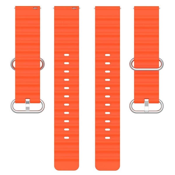 20mm Universal wave design silikone urrem - Orange Orange