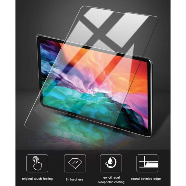 9H curved edge härdat glas skärmskydd för iPad Air (2020) Transparent