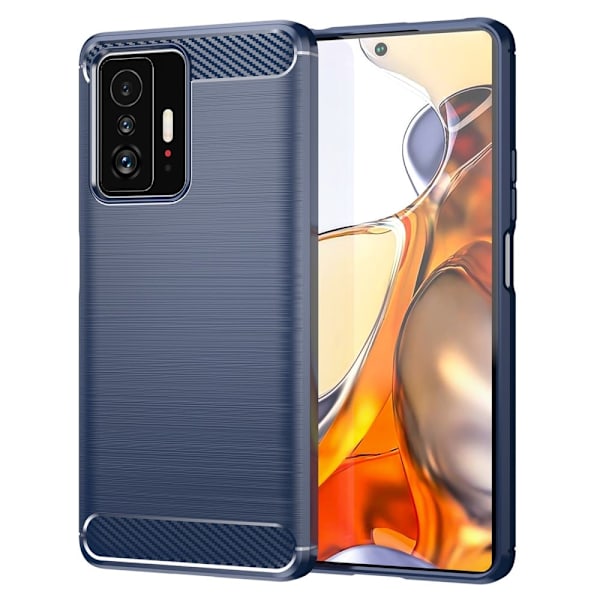 Carbon Flex Xiaomi 11T / Xiaomi 11T Pro skal - Blå Blå