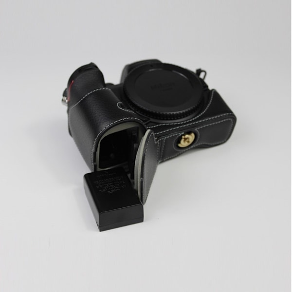 Nikon Z50 etui i ægte læder - Sort Black