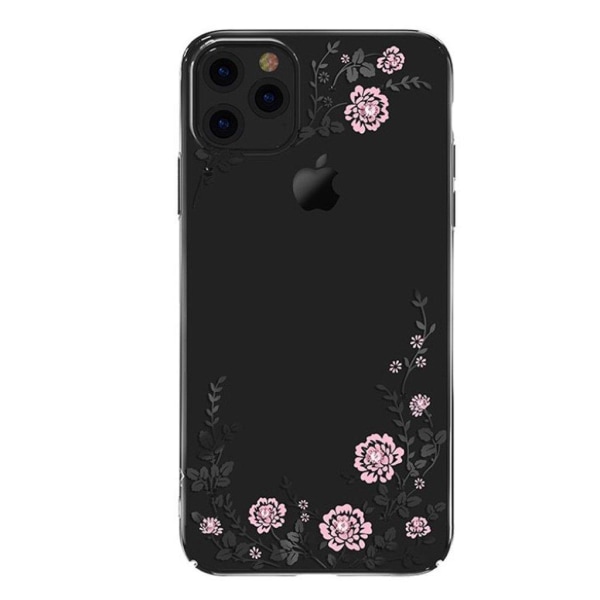 Kavaro iPhone 11 Pro Max Flora Crystal etui - Sort Black