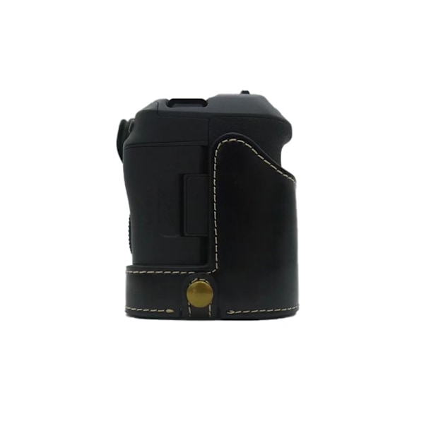 Canon EOS R5 / R6 halvcover i læder - Sort Black