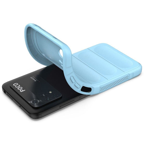 Mjukt greppformat Xiaomi Poco M4 Pro skal - Blå Blå