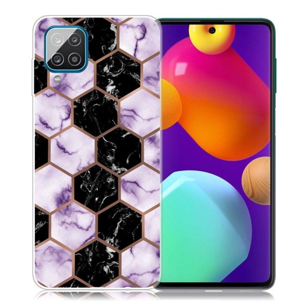 Marble design Samsung Galaxy M62 / Samsung Galaxy F62 cover - Honningkagemarmor I Lilla Purple